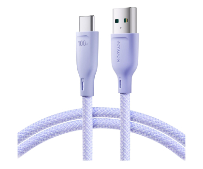 Kabel USB JoyRoom Multi-Color Series S-A34 USB-A / USB-C 100W 1m - fioletowy